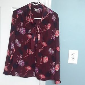 Halogen tie neck blouse